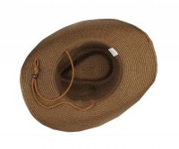 SKB003 Design Western Cowboy Hat Style Custom Foldable Straw Hat Style Foldable Customized Sunshade Hat Style Straw Hat Center detail view-3